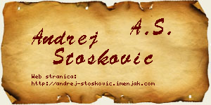 Andrej Stošković vizit kartica